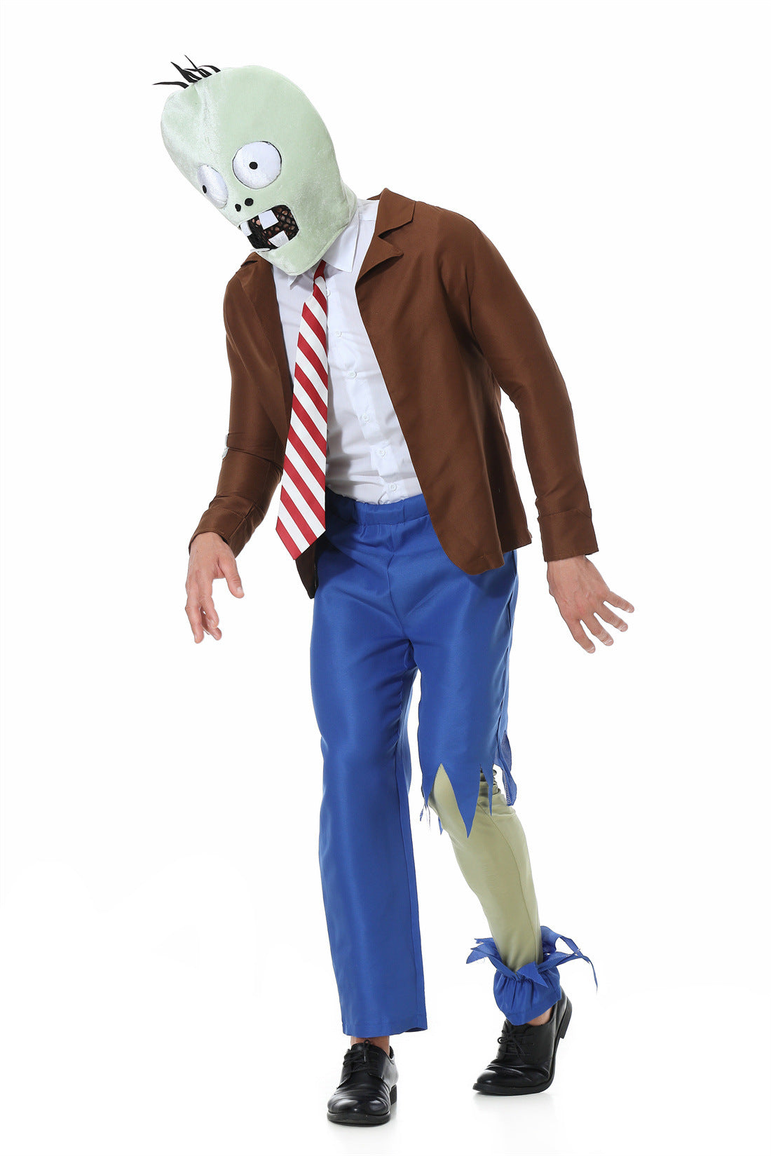 2025 New Halloween Zombie Cosplay Costume Plants Vs. Zombies Funny Stage Performance Costume Set