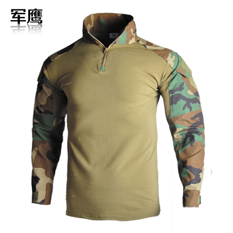 Cross-Border G2 Frog Suit Long-Sleeved Outdoor Camouflage Top Military Tactical T-Shirt Training Wear-Resistant Breathable Elastic Sweat-Absorbent