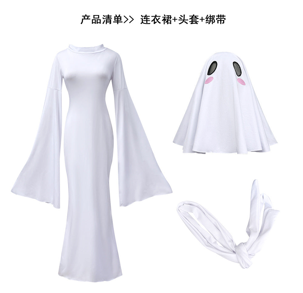 Ghost Niang cos Suit Lady Apricot Same Cute Ghost dress Female cosplay Halloween Stage Play Suit