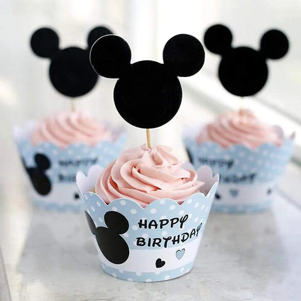 Cartoon Mickey Minnie Mouse Baking Cake Decoration Ornaments Cake Topper for Kids Birthday Party Decoration Supplies Toys Gifts