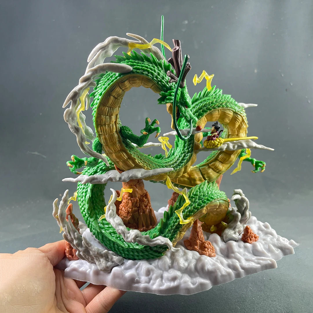 Anime Dragon Ball Z Shenron Figure with kid goku Figurine 20.5CM PVC Action figures Shenlong DBZ Collectible Model Statue Toys