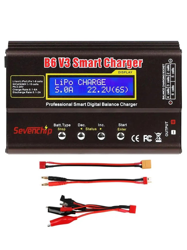 B6V3 B6 V3 80W 6A Caricabatteria LiPo Scaricatore digitale per batteria Li-ion Life NiCd NiMH LiHV PB + alimentatore regolabile