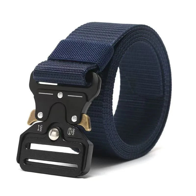 Cintura tattica da uomo |   Cintura da combattimento in tela di nylon per tutte le stagioni con design neutro, costruita per caccia e spedizioni all'aperto