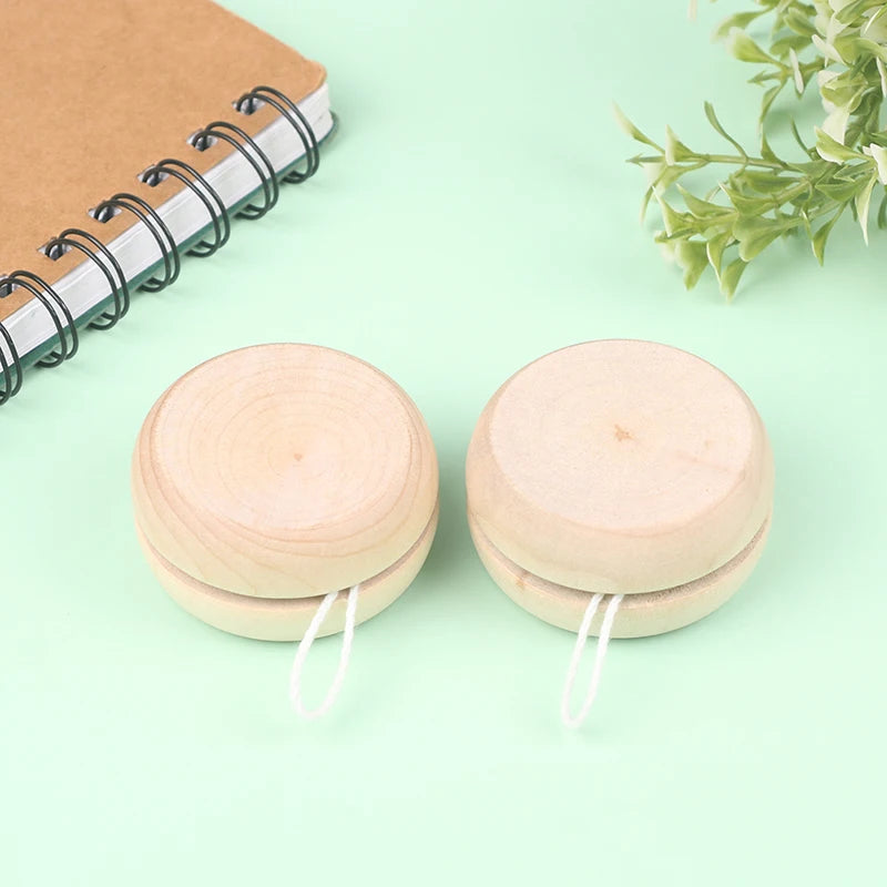 Legno Yoyo giocattolo colore Mini rotondo fai da te bambino Yoyo palla artigianato fatto a mano Log Toys bambini Yo-Yo creativo Yo Yo giocattoli per il regalo del bambino