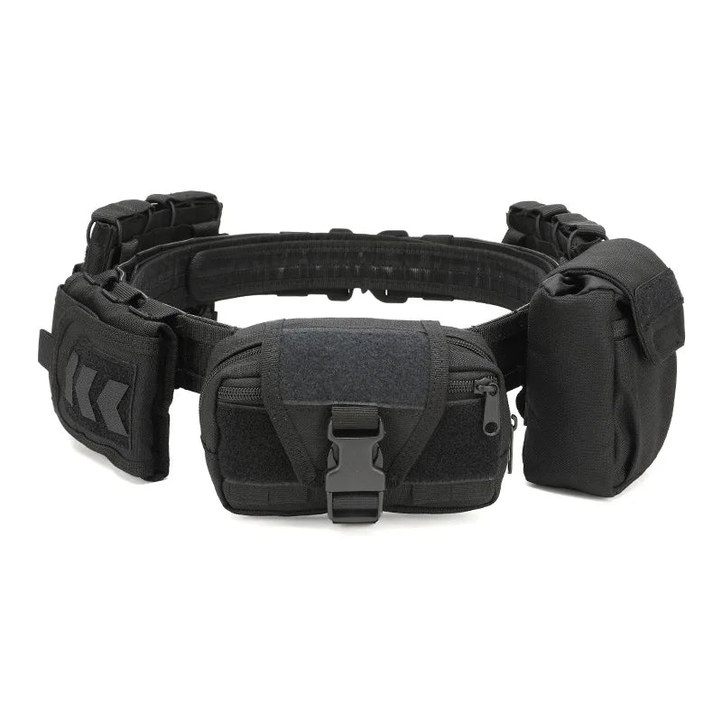 Marsupio tattico 6 in 1 Cintura di scarico tattica con tasche Portafoglio per attrezzatura da caccia Zaino tattico esterno impermeabile