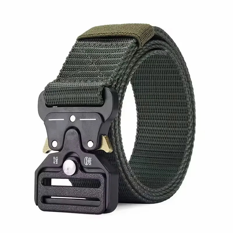 Cintura tattica da uomo |   Cintura da combattimento in tela di nylon per tutte le stagioni con design neutro, costruita per caccia e spedizioni all'aperto