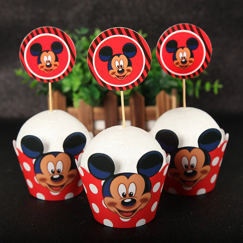 Cartoon Mickey Minnie Mouse Baking Cake Decoration Ornaments Cake Topper for Kids Birthday Party Decoration Supplies Toys Gifts