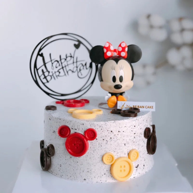 Cartoon Mickey Minnie Mouse Baking Cake Decoration Ornaments Cake Topper for Kids Birthday Party Decoration Supplies Toys Gifts
