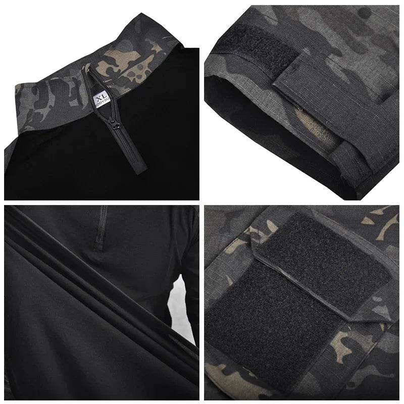Softair Tactical Uniform Combat Shirt Climbing Suit Camo Pants Men Clothing Camping Paintball Set Hiking Outfit Climb Clothes