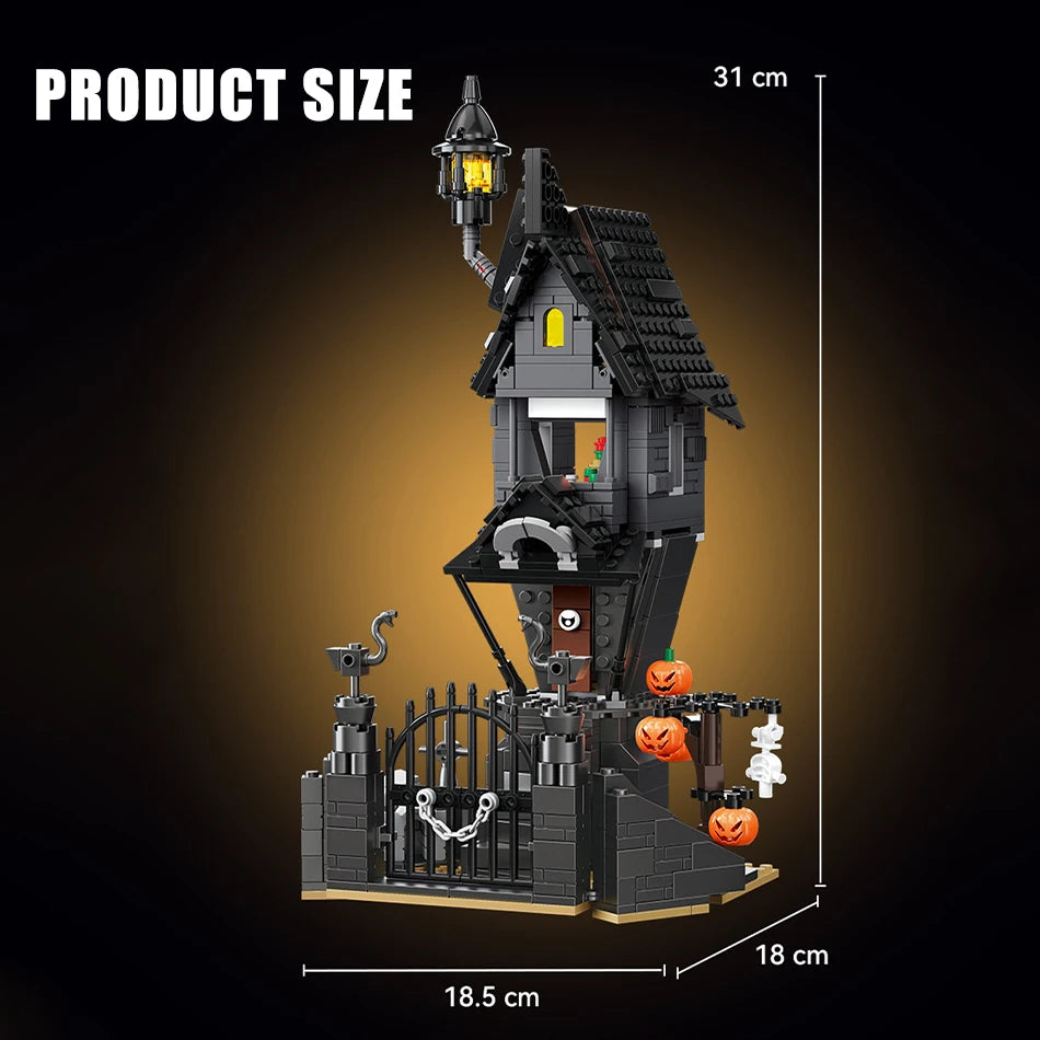 MOC Christmas Nightmare Castle Model Building Blocks Jack's House Architecture Bricks Toys Halloween Decoration Kids Xmas Gifts