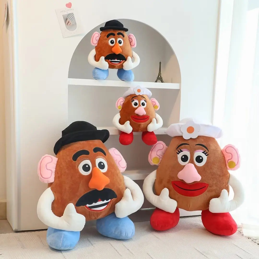 Carino Mr e Mrs Testa di patate Peluche Bella farcita Toy Story Anime Peluche Bambola addormentata Cuscino Coperta Pisolino Regali di Natale Ragazza