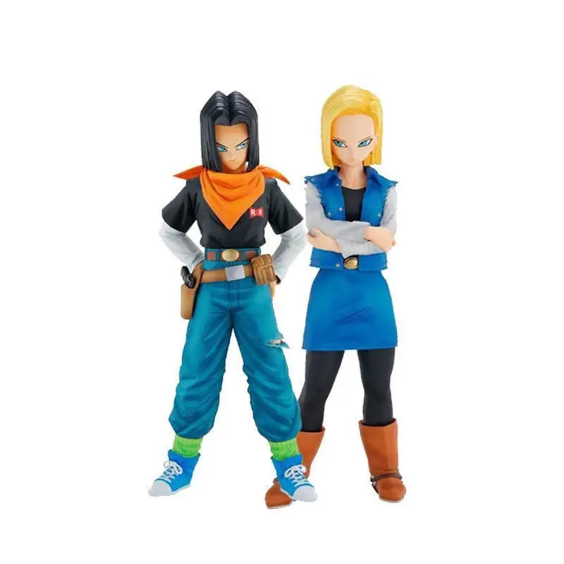24CM Anime Dragon Ball Z Android 17 18 Figure Android 18 PVC Action Figures Collection Model Toys for Children Christmas Gifts