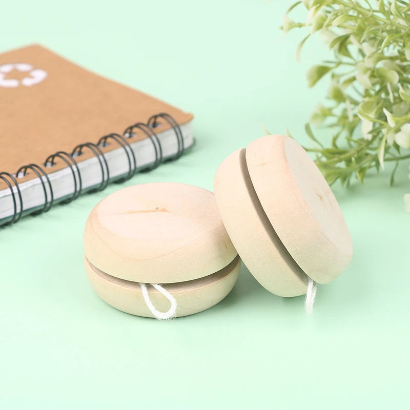 Legno Yoyo giocattolo colore Mini rotondo fai da te bambino Yoyo palla artigianato fatto a mano Log Toys bambini Yo-Yo creativo Yo Yo giocattoli per il regalo del bambino