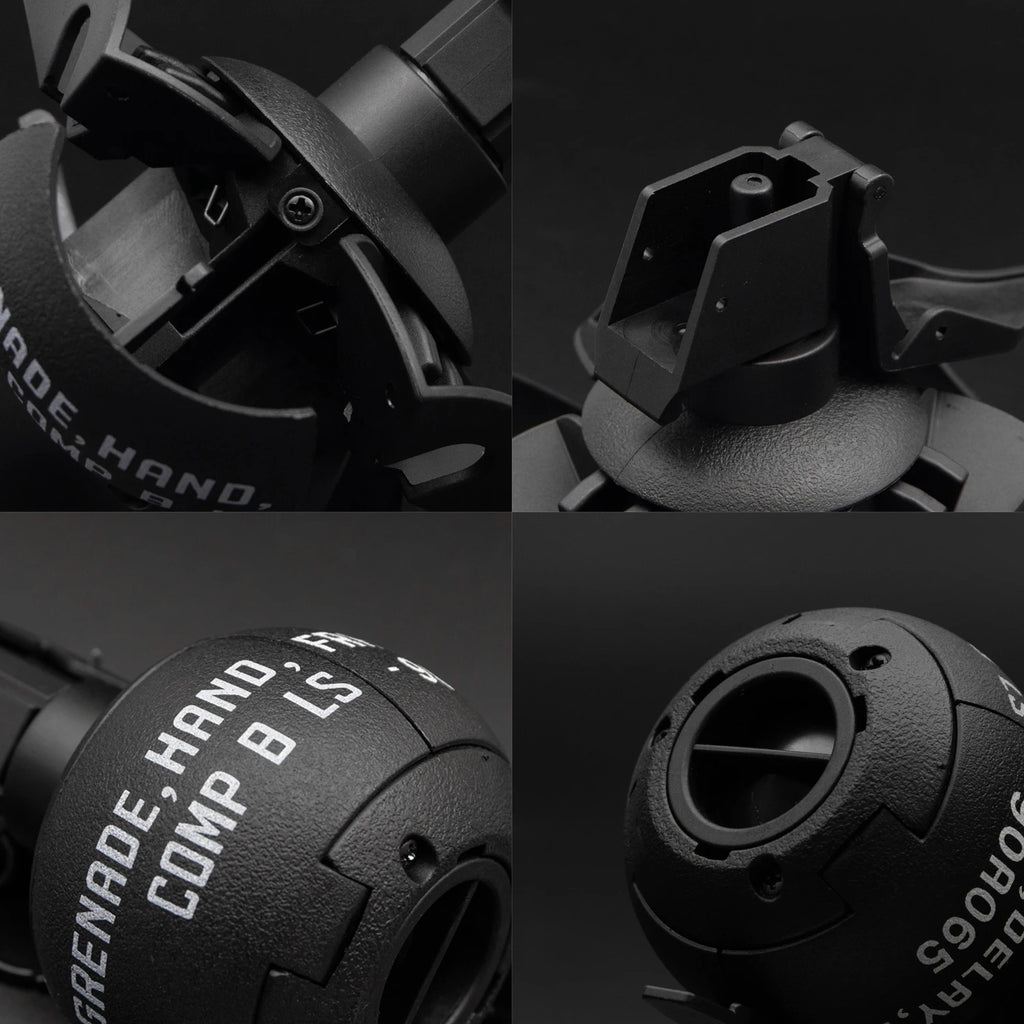 Granata Giocattolo Modello con Anello di Attivazione e 1 Sacchetto di Munizioni, Giocattolo Tattico per Airsoft e Paintball, Divertente per Adulti, Gioco all'Aperto CS A7