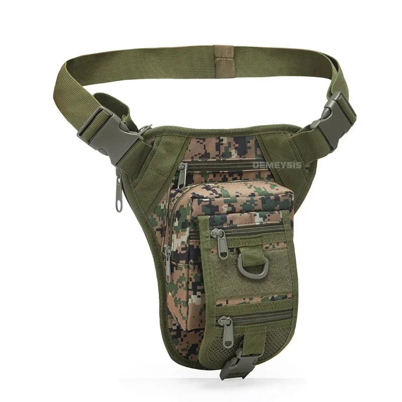 Borsa tattica da combattimento per tiro in vita Borsa da gamba regolabile per escursionismo Caccia Marsupi Molle Drop Leg Bag