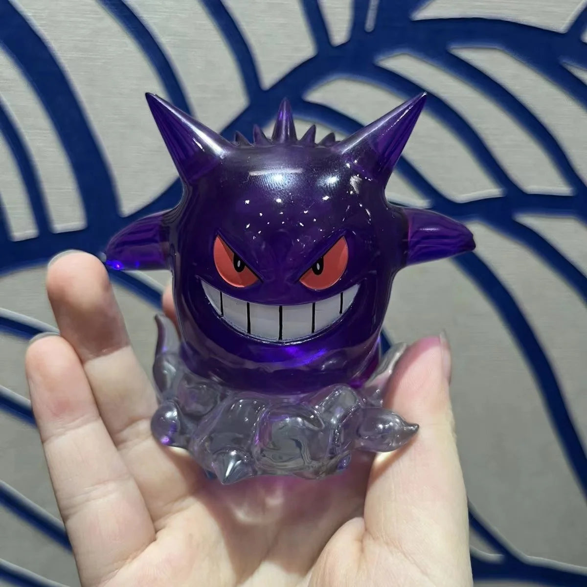 New 8cm Pokemon Figure Snorlax  Gengar Transparent Action Figure Statue Anime Model Doll Decoraion Collectible Toys Gift Pvc