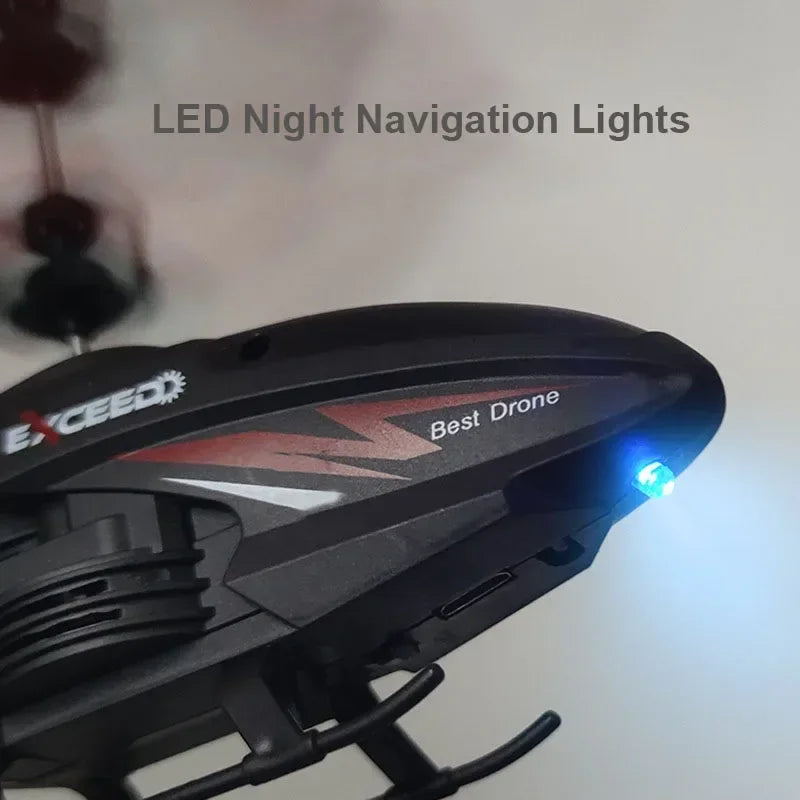 Giocattolo drone sospeso a doppia modalità con elicottero a induzione per aerei telecomandati resistenti agli urti con illuminazione