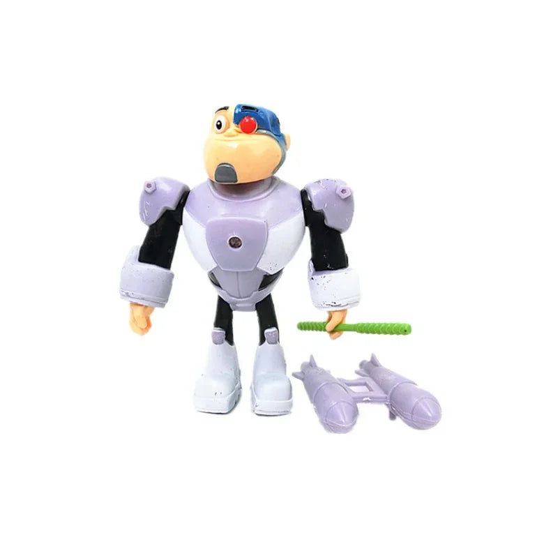 7 anime movie Teen Titans Beast Boy Steel Bones Starfire Raven hand puppet children's toys birthday Christmas gift handmade doll