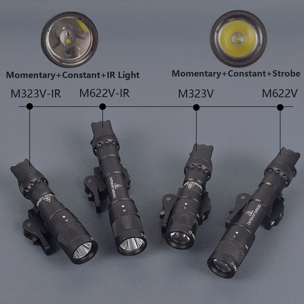 Torcia SureFire M300 M600 M340 M640DF M600DF M323V M622V in Metallo ad Alta Potenza, Lampada LED in Lega di Alluminio con Luce IR e Strobo
