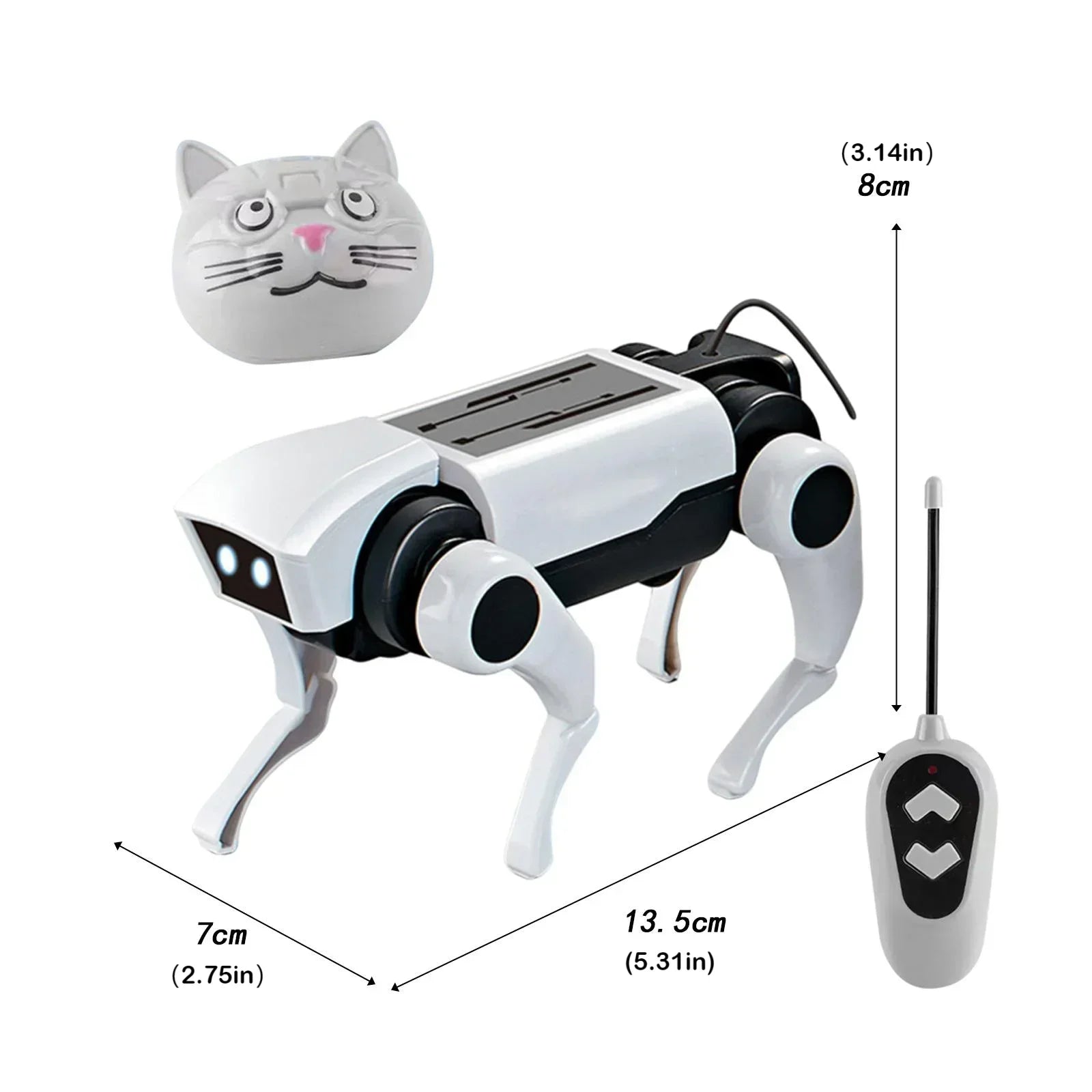 Robot RC per bambini, telecomando, meccanico, giocattolo per cani, insegnamento delle scienze, modello di assemblaggio fai da te, set elettrico, giocattoli per ragazzi, regalo per bambini
