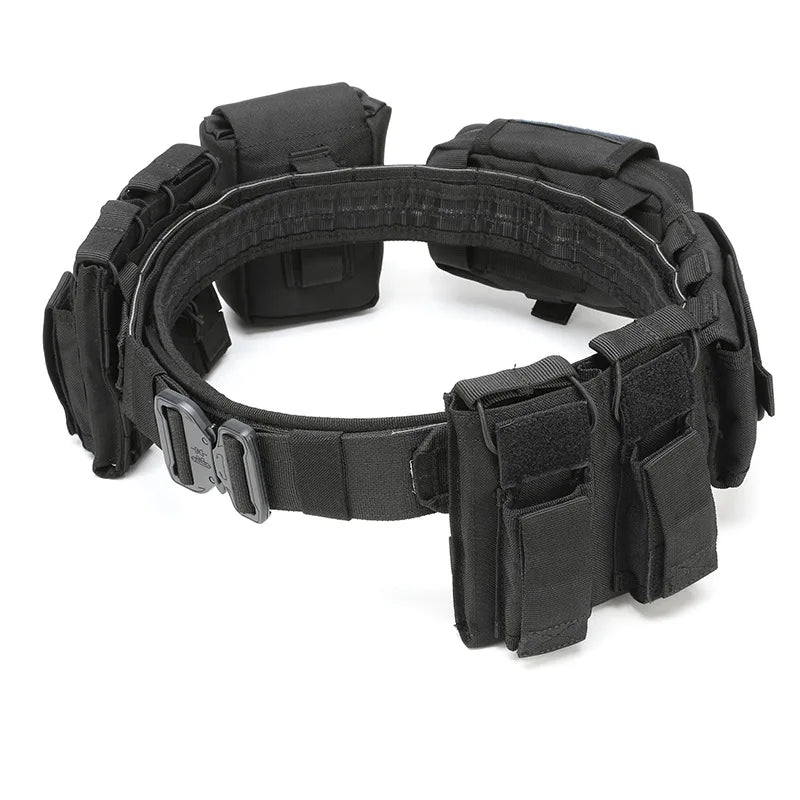 Marsupio tattico 6 in 1 Cintura di scarico tattica con tasche Portafoglio per attrezzatura da caccia Zaino tattico esterno impermeabile