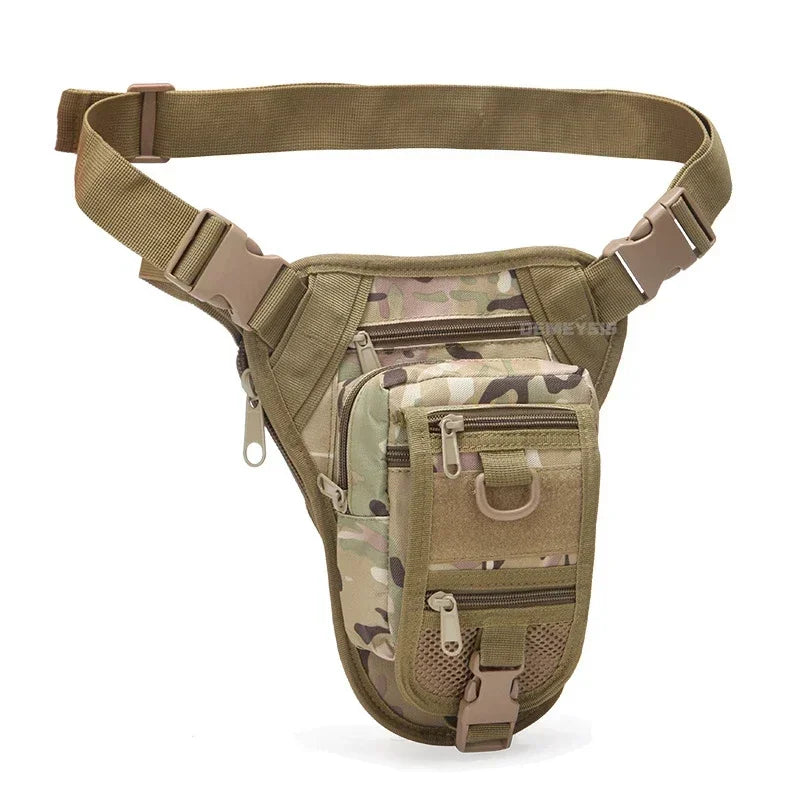 Borsa tattica da combattimento per tiro in vita Borsa da gamba regolabile per escursionismo Caccia Marsupi Molle Drop Leg Bag