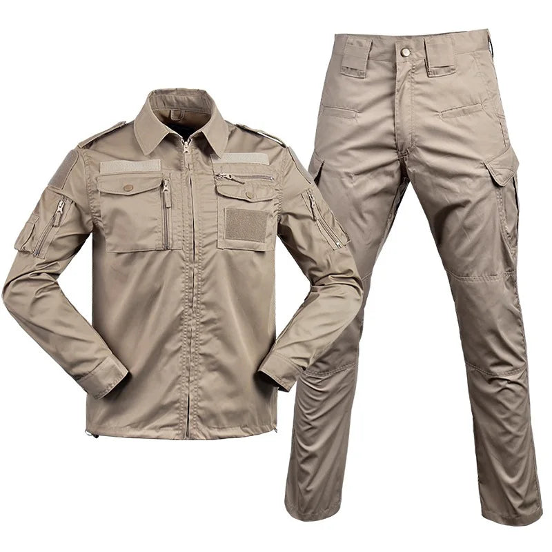 Uniform Camouflage outdoors Combat Shirt Uniforme Tactical Suit Clothing CS Softair Men Working Clothes with Caps