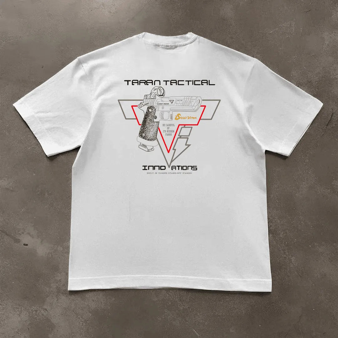 Maglietta Tattica Taran Tactical TTI 2026, Abbigliamento Tattico Estivo a Maniche Corte, Stile Militare per Uomo Robusto