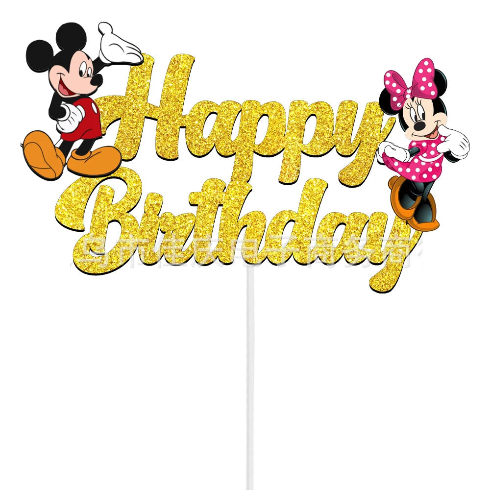 Cartoon Mickey Minnie Mouse Baking Cake Decoration Ornaments Cake Topper for Kids Birthday Party Decoration Supplies Toys Gifts