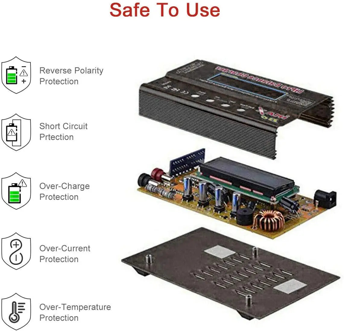 B6V3 B6 V3 80W 6A Caricabatteria LiPo Scaricatore digitale per batteria Li-ion Life NiCd NiMH LiHV PB + alimentatore regolabile