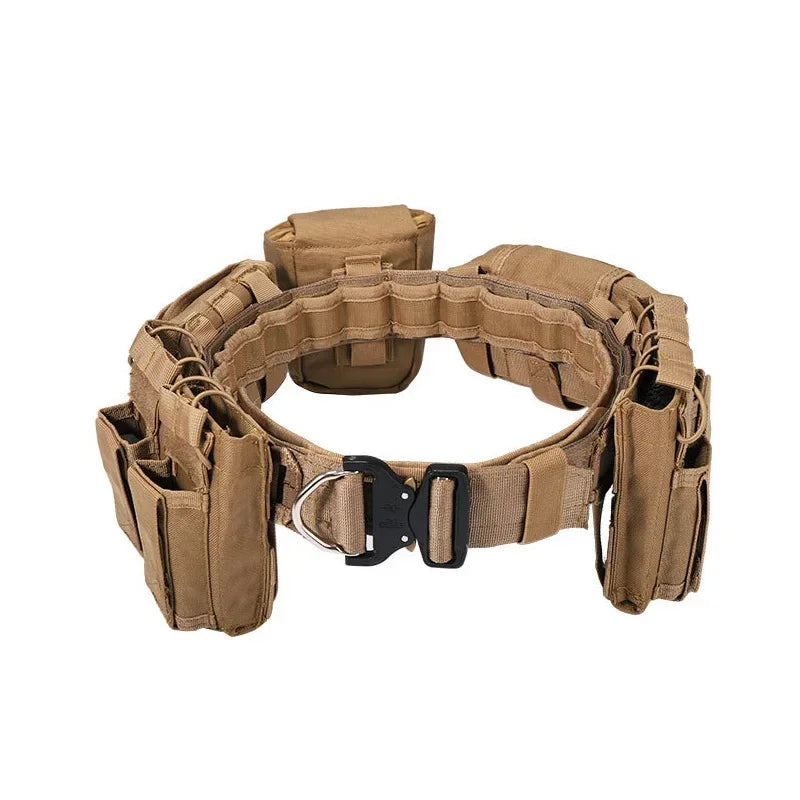 Marsupio tattico 6 in 1 Cintura di scarico tattica con tasche Portafoglio per attrezzatura da caccia Zaino tattico esterno impermeabile