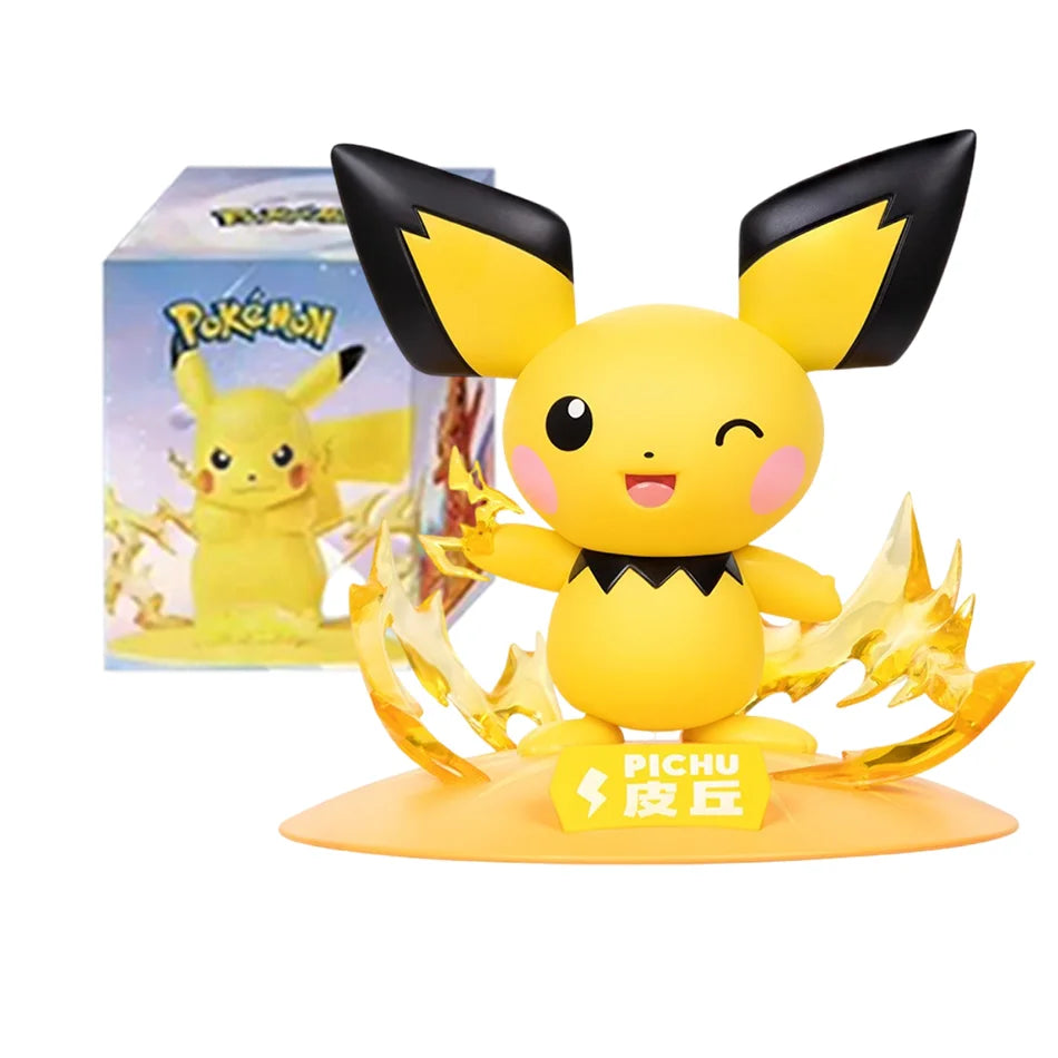 12 Pok é mon Action Dolls Pikachu Blind Box Anime Models Desktop Decorations Pok é mon Toys Children's Birthday Gifts