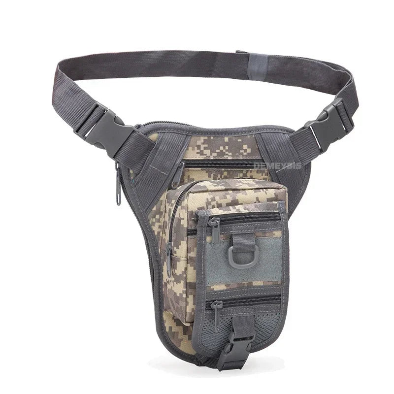 Borsa tattica da combattimento per tiro in vita Borsa da gamba regolabile per escursionismo Caccia Marsupi Molle Drop Leg Bag
