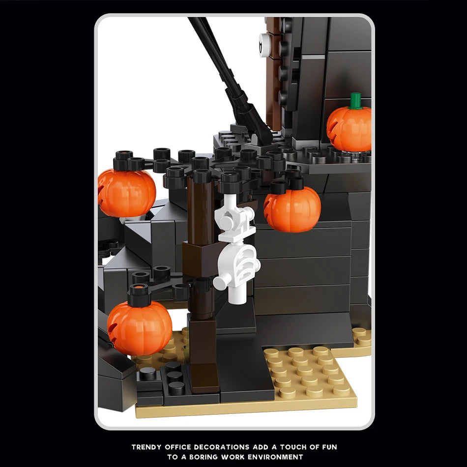 MOC Christmas Nightmare Castle Model Building Blocks Jack's House Architecture Bricks Toys Halloween Decoration Kids Xmas Gifts