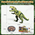 Giocattolo Dinosauro Robot con Luci e Suoni Realistici, Telecomandato per Camminare e Ballare, Giocattolo Elettronico per Bambini, Regalo di Compleanno