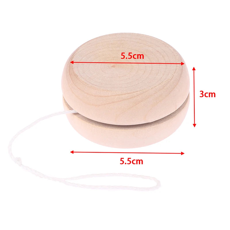 Legno Yoyo giocattolo colore Mini rotondo fai da te bambino Yoyo palla artigianato fatto a mano Log Toys bambini Yo-Yo creativo Yo Yo giocattoli per il regalo del bambino