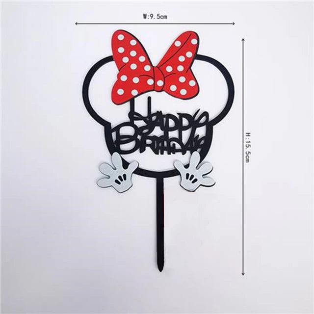 Cartoon Mickey Minnie Mouse Baking Cake Decoration Ornaments Cake Topper for Kids Birthday Party Decoration Supplies Toys Gifts
