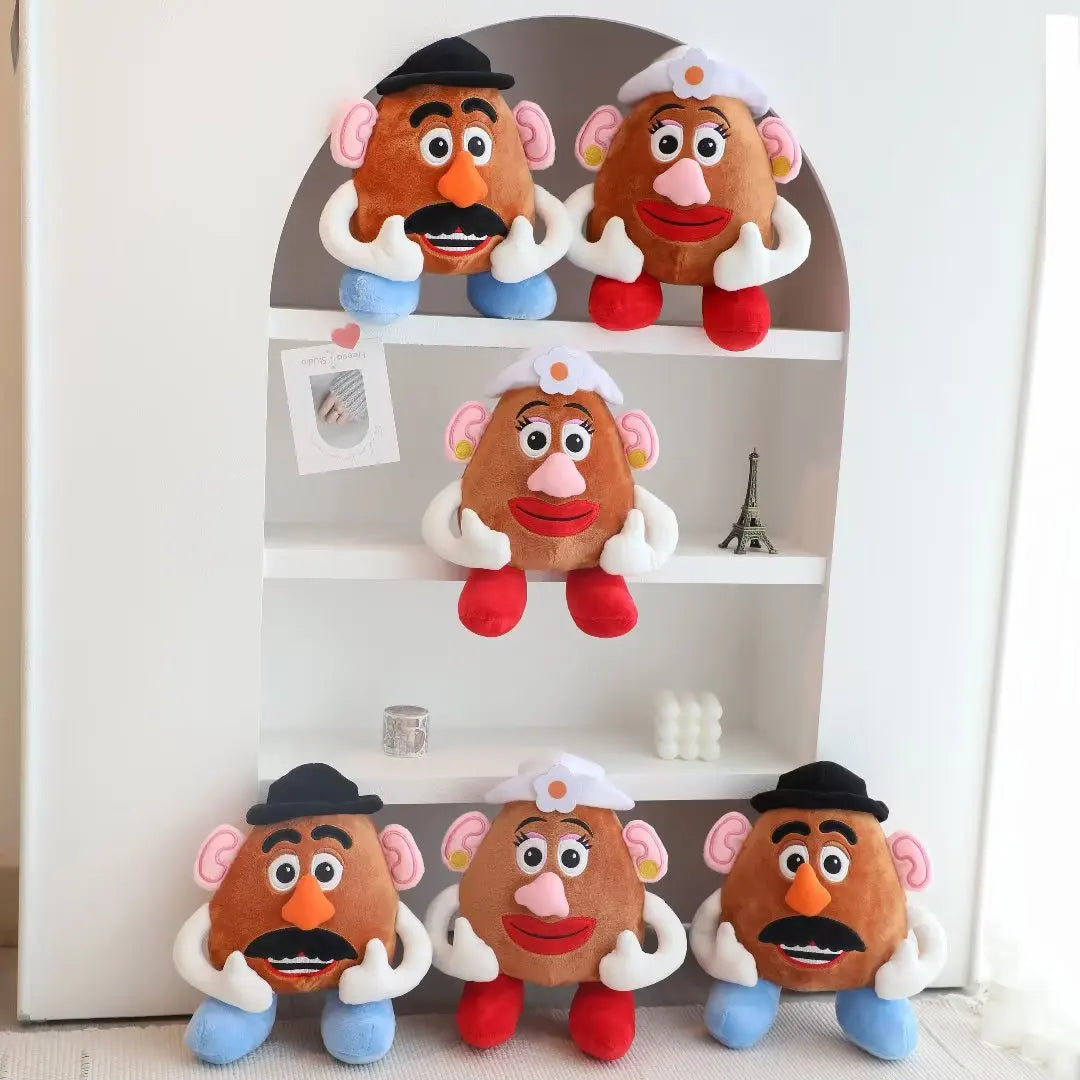 Carino Mr e Mrs Testa di patate Peluche Bella farcita Toy Story Anime Peluche Bambola addormentata Cuscino Coperta Pisolino Regali di Natale Ragazza