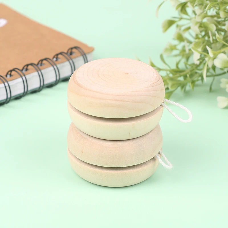 Legno Yoyo giocattolo colore Mini rotondo fai da te bambino Yoyo palla artigianato fatto a mano Log Toys bambini Yo-Yo creativo Yo Yo giocattoli per il regalo del bambino