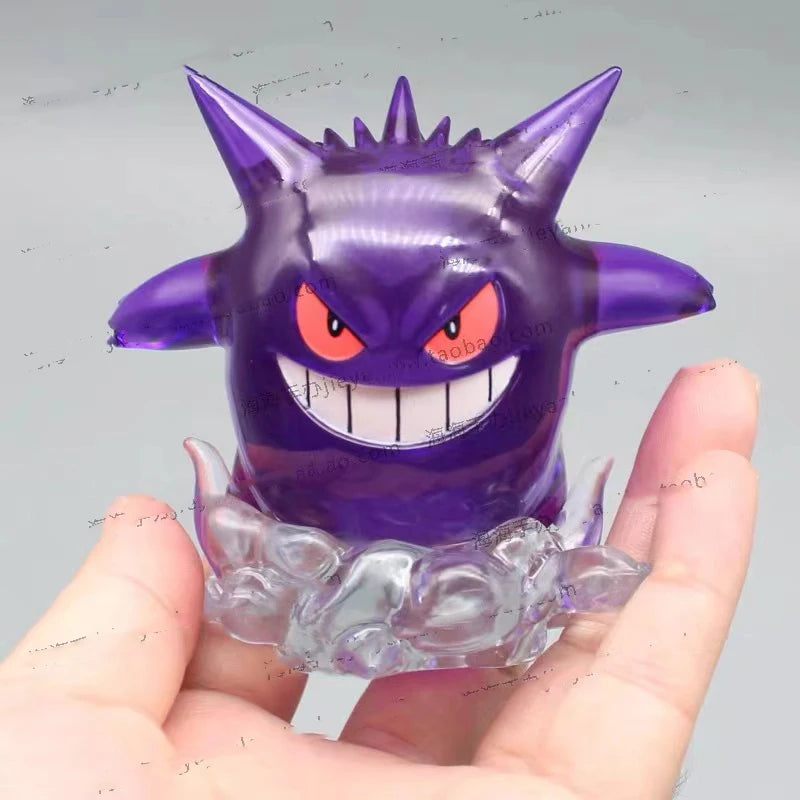 New 8cm Pokemon Figure Snorlax  Gengar Transparent Action Figure Statue Anime Model Doll Decoraion Collectible Toys Gift Pvc