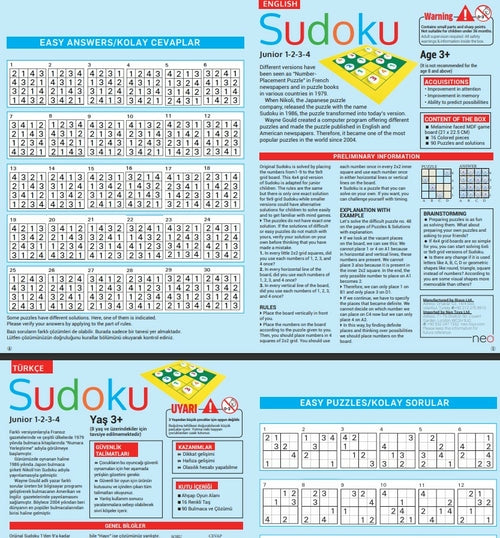 Sudoku Junior 1-2-3-4 Board Game
