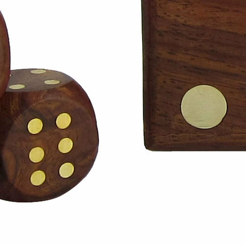 Wooden Ludo Dice with Box Set of 5 Dices Casino Ludo Snake Ladder Game